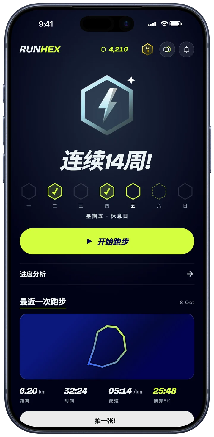 规划一周， 保持连续。